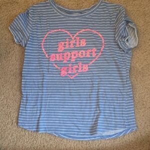 Arizona Jean Company Blue and Pink Short Sleeve Tee